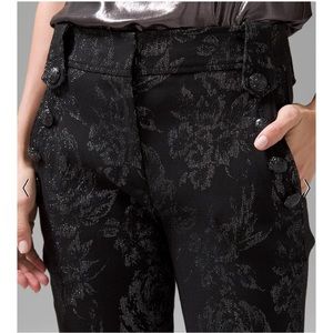 NWT White House Black Market Jolie silver black pants